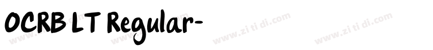 OCRB LT Regular字体转换